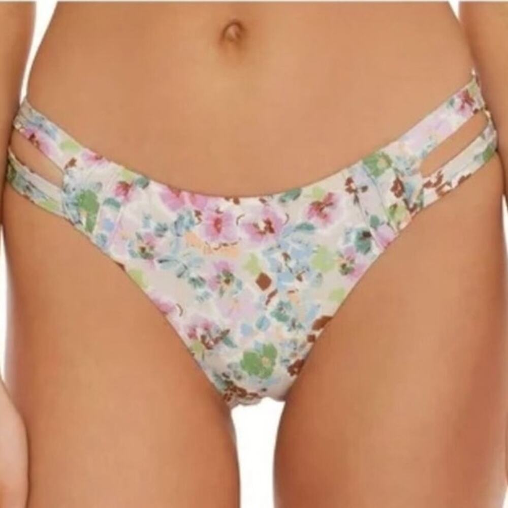 Isabella Rose Maui Floral Reversible Swim Bottom Sz XS NWT